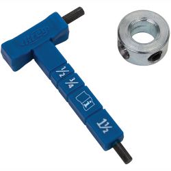 Easy Set Stop Collar & Material Thickness Gauge